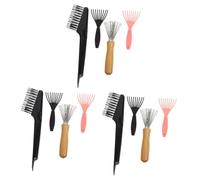 Didiseaon 3 Set Pulizia del pettine arricciacapelli Pulitore pettine arricciacapelli per eliminare i nodi pennelli spazzola detersivo pulitore depilatore plastica
