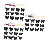 Didiseaon 3 Set Segnalibri con Pittura A Decorazioni A Farfalla per Compleanno Carta da Grattare Farfalla per Lavoretti Giocattoli A Farfalla per Artigianato A 12 Pezzi * 3