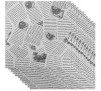 Didiseaon 300 Pezzi Fogli di Carta Antiolio Bianca per Alimenti, per Feste | Carta e Resistente AI Grassi, Avvolgimento per Cibo e Alette di Pollo Fritte, Uso Domestico