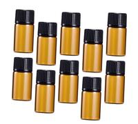 Didiseaon 30pezzi Bottiglia Per Olio Di Vetro Ambrato Mini Bottigliette Per Oli Essenziali Coperchio Nero Per Campioni Di Profumo e Prodotti Chimici