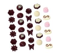 Didiseaon 30pezzi Modelli Cioccolato Realistici in Resina Decorazioni Per Caramelle Finte Oggetti Per Esposizione Cibo Piccole Decorazioni Cioccolato Per Tavolo in Diverse