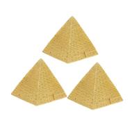 Didiseaon 3pezzi Mini Piramidi Antico in Resina Modelli Decorativi per Giardino e Scrivania Statue Resistenti e Riutilizzabili per Collezionisti e Amanti Cultura Egiziana