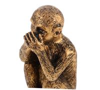 Didiseaon 3pezzi Statuetta Scimmia in Resina Animali Realistici Decorazioni Soggiorno o Scrivania Simpatici Statuette Da