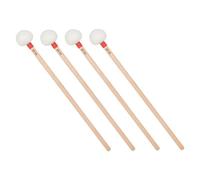 Didiseaon 4 Bacchette Per Timpani in Legno Con Testa in Feltro Bianco, Bacchette Per Batteria Professionali Per Orchestre Sinfoniche e Bande Scolastiche, Set Per Percussioni Con Impugnatura Ergonomica