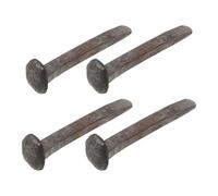 Didiseaon 4 chiodi da ferrovia, materiale metallico per forgiatura e | Chiodo ferroviario arrugginito, materia prima per la forgiatura di coltelli, paletti da esterno e decorazioni per la casa in