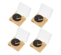 Didiseaon 4 Miniature Dollhouse Tiny House Furniture Diy Mini Cd Player And Record Player Models For Living Room And Bedroom Decor