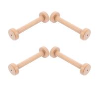 Didiseaon 4 Pezzi Bobine di Legno Non Rifinite per Cucito Design Portatile e Facile da Usare, Rocchetti in Legno Marrone per Lavori Fai da Te e Viaggi