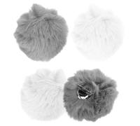 Didiseaon 4 Pezzi Coda di Coniglio Morbida con Spilla Portatile, Accessorio per Costume e Cosplay per Feste a Tema e Eventi All'aperto