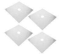 Didiseaon 4 Pezzi Coperture Protettive per Bruciatore Gas Non Aderenti Lavabili e Riutilizzabili per Isolamento da Grassi e Macchie Design per Facile Installazione