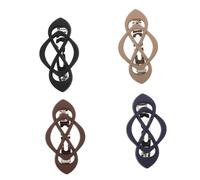 Didiseaon 4 pezzi Fermagli Capelli Donna Vintage con Molla Resistente Clip Francesi Intrecciate per Acconciature Raccolte Mezza Coda e Codini Colori Opachi Nero Blu Reale Tenuta Forte e