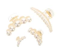 Didiseaon 4 pezzi Fermagli per Capelli con Perle Eleganti per Ragazze e Donne Clip Artiglio Piccole per Capelli Sottili e Fini Accessori per Acconciature Quotidiane e Eventi Speciali