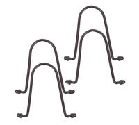 Didiseaon 4 Pezzi Gancio per Catena Antipioggia a V in Ferro Nero | Installazione Semplice, Supporto Stabile del Flusso D’acqua, Uso Interno ed Esterno su Balcone e Patio