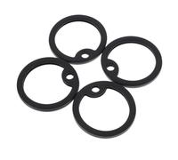Didiseaon 4 Pezzi medaglietta per cani nero Cane da compagnia medagliette per cani etichetta cucciolo silenziatori germoglio silicio medagliette in silicone Tag del cane Black