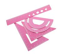 Didiseaon 4 pezzi Righelli Alluminio con Squadra Goniometro e Righello Dritto Strumenti Geometrici Resistenti per Studenti Ufficio e Scuola Alta Precisione e Portatile