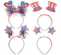 Didiseaon 4 Pz insieme della fascia the masquerade bandiera usa fascia per da veterano Fascia per il dell'Indipendenza fasce patriottiche fasce per feste tessuto