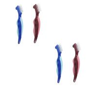 Didiseaon 4 Pz spazzolino da per protesi per anziani spazzolino dentiera per dentiera spazzola per la pulizia della protesi da per nylon
