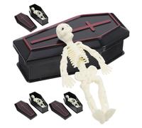 Didiseaon 4 Set Modelli Mini Bara con Scheletro in Plastica, Decorazione Creativa per Tavolo e Accessori Halloween per Festa e Arredamento Unico