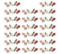 Didiseaon 40 Pezzi Ciondoli Ciliegia in Lega Strass Pendenti Miniatura per Creazione Gioielli Fai da Te Portachiavi Bracciali e Accessori Personalizzati Design Cartone Animato per