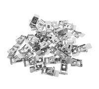 Didiseaon 40 Pezzi Clip Molla per Downlight, Clip a Molla per Illuminazione da Incasso, 2 Fori, Metallo, Argento, per Apparecchi e Plafoniere, Montaggio Rapido per Case e Locali Pubblici