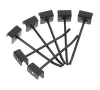Didiseaon 48 Pezzi Gancio per Parete Attrezzata Nero 10cm in Ferro | Design Sicuro e Uso Versatile, Facile Installazione, per Negozi di Gioielli e Garage, Nero