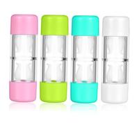 Didiseaon 4pezzi Custodia Per Lenti Rigide Contenitori Trasparenti Custodia Portatile Per Campeggio e Viaggi Brevi