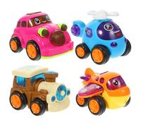 Didiseaon 4pezzi Giocattoli Per Auto Trazione Posteriore Macchinine Piccole in Plastica Giocattoli Portatili Interessanti Per Ragazzo Ragazza Simulazione Di Veicoli Per Uso Casalingo e Ester