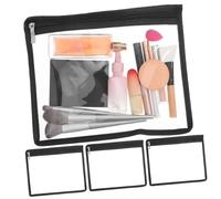 Didiseaon 4pezzi Portaoggetti con Cerniera Trasparenti Organizer per Penne e Trucchi Realizzate in Pvc Resistente per Organizzare Articoli da Toeletta e Gioielli