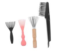 Didiseaon 4pezzi Strumento per Pulizia del Pettin Legno con Setole Resistenti Compatibile con Tutte le Spazzole per Capelli per Uso Domestico Salone Facile da Trasportare e Riporre