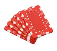 Didiseaon 5 Pezzi fiches per poker numerato gettoni di gioco fiches da poker numerate gettone patata fritta giocando a fiches gettoni multifunzionali chip per i giochi token addominali rosso
