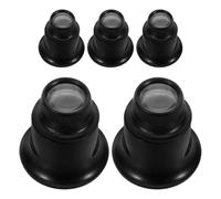 Didiseaon 5 Pezzi Lente di Ingrandimento 20x per Orologiai e Gioiellieri Montatura a Testa Nera in Plastica e Acrilico, Comoda senza Mani per Riparazioni e Ispezioni Professionali