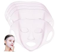 Didiseaon 5 pezzi Maschere Viso in Silicone Riutilizzabili Rosa con Ganci Auricolari Coperture Morbide ed Elastiche per Trattamenti Idratanti Tenuta Antiscivolo e Cura per Uso Domestico e