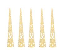 Didiseaon 5 Pz Artiglio per dita the masquerade strenne natale Accessori costume anelli In piedi Gel anello copertura degli artigli delle dita artigli delle dita per la danza Metallo Golden