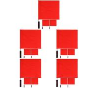Didiseaon 5 Set Arbitri Che Conducono Bandiere Campana Megafono Tifo Bandierina A Mano Fischietto Di Sicurezza Bandiere Di Avvertimento Stop Basket Banner Bandiera Dell'Arbitro 3 pezzi*5
