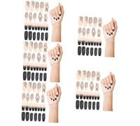 Didiseaon 5 Set Unghie Finte Di Halloween Unghia Artificiale Impacchi Per Unghie Consigli Per Unghie Finte Kit Francesi Glitter Per Le Unghie Unghia Finta Ragnatela Addominali