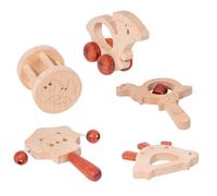 Didiseaon 5 Sonagli in Legno per Ragazzo Giocattoli Sensoriali Educativi per Training Presa Manuale e Coordinazione Occhio-mano Gioco per Sviluppo Uditivo e Visivo per di Mesi