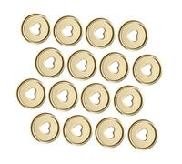 Didiseaon 50 Pezzi Anelli di Rilegatura Plastici a Forma di Cuore Oro, Disco Tondo per Aggiunta Rapida di Pagine, Struttura Stabile per Scrapbooking e Compiti