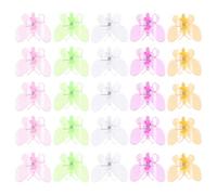 Didiseaon 50 Pezzi Clip per Orchidee a Farfalla Trasparenti e Colorate, Clip di Fissaggio per Piante Rampicanti e Viti da Parete, Supporto Riutilizzabile per Steli e Fiori in Giardino