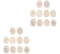 Didiseaon 50 Pezzi Sagome a Forma di Uovo in Legno per Decorazioni Pasquali | Superficie Liscia, per Pittura e Scrapbooking, per Artigiani e Genitori