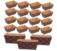 Didiseaon 50 pezzi Stampi per Pane in Rettangolari da Forno Teglie Resistenti al Calore Forma Ondulata per Cottura Uniforme e Antiaderente per Dolci e Plumcake