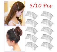 Didiseaon 5pezzi Pettine Per in Metallo Fermacapelli in Filo Di Ferro Pettine Inserito Per Donne e Ragazze Bianco Accessorio Copricapo Per Ogni Occasione