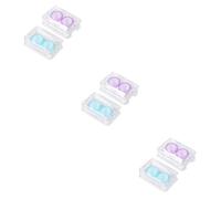 Didiseaon 6 Mini Contenitori Trasparenti Colorati Custodia Per Gli Occhi Contenitore Trasparente Contenitore Custodia Per La Pulizia Delle Lenti Supporto Per Kit Per La Degli Occhi