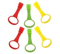 Didiseaon 6 Pezzi Anelli da Tirare per Lettino Colorati Rosso Accessori Sicuri per Culla Aiuto per Stare in Piedi e Sviluppare Abilità Motorie