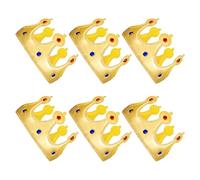 Didiseaon 6 Pezzi Cappelli Corona per Compleanno Corona da Re Riutilizzabile in Materiale Leggero Accessori per Feste a Tema Medievale e Costume Principe Neonati