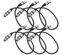 Didiseaon 6 Pezzi Cavo Microfono Xlr Maschio-femmina 3 Pin 0,5m per Audio | Rame Privo di Ossigeno, Trasmissione Stabile del Segnale, Gestione Ordinata dei Cavi per Palco e Impianti Pa
