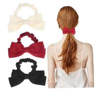 Didiseaon 6 Pezzi Elastici per Capelli con Nodo in Raso Fascia Elastica Morbida per Donna Accessori per Acconciature Eleganti e Colorate per Coda Intrecci e Chignon