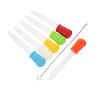 Didiseaon 6 pezzi Pipette Silicone con Pulizia Contagocce Trasparenti per Liquidi per Medicinali Latte e