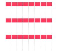 Didiseaon 60 Bandierine da Giardino Rosse con Palo in Filo D’Acciaio Marcatori per la Segnalazione di Confini Irrigazione e Lavori Edili in Esterni Bandierine per Prato Riutilizzabili ad