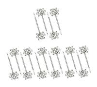 Didiseaon 8 Paia Fermaglio da sposa con strass forcine di strass accessori per da sposa kit per tinture per con riflessi molletta Forcina forcine per ragazze lega di zinco