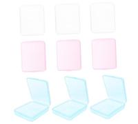 Didiseaon 9 Pezzi contenitore trasparente salviette struccanti custodia in spugna Trucco storage box make up valigetta make up scatole di plastica per l'organizzazione Portaorecchini