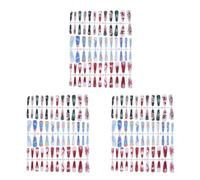 Didiseaon 9 Pezzi Unghie Finte Natalizie Dipinte, Plastica, Stile Xmas, | Lunghezza Tagliabile, Esperienza Manicure Sicura, Comode da Indossare, per Unghie Finte Natalizie Decorative Stile Casuale